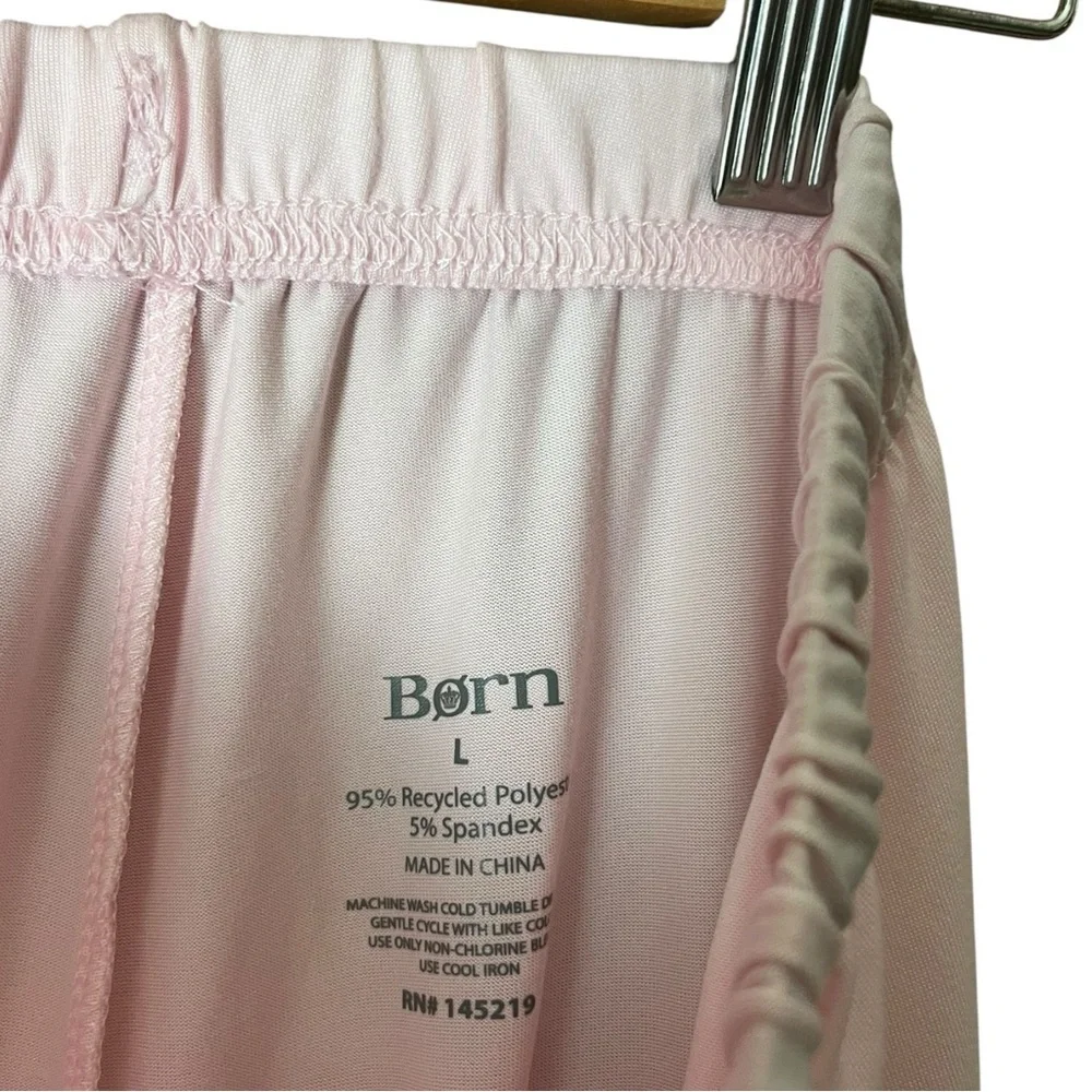Born Pink Black Trim Size Large 2 Piece Pajama Short Sleeve Pants Set - Picture 9 of 9